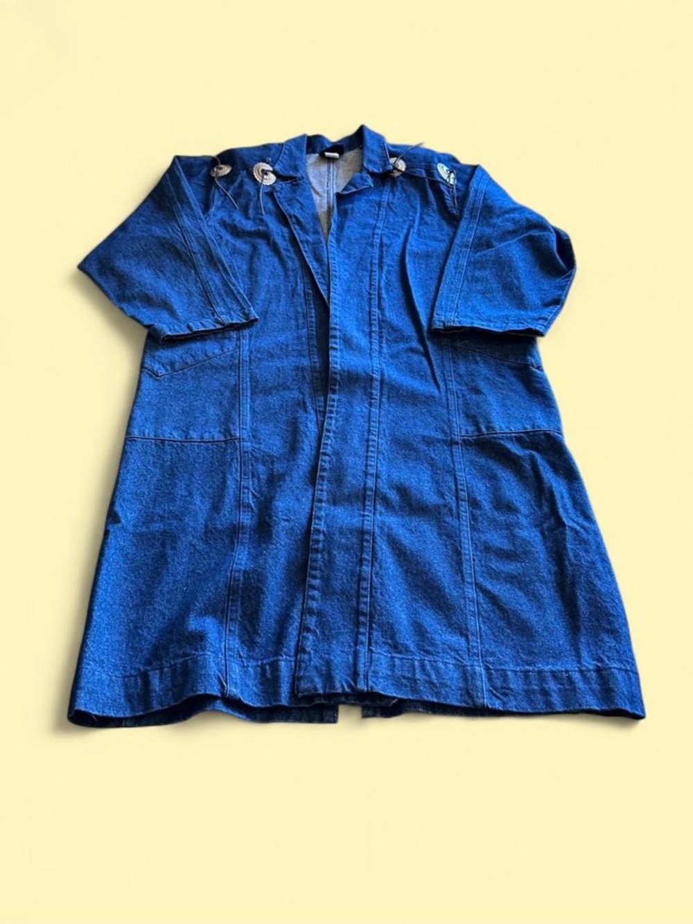 Vintage Roughrider Circle Indigo Denim Coat Women’s Size M USA